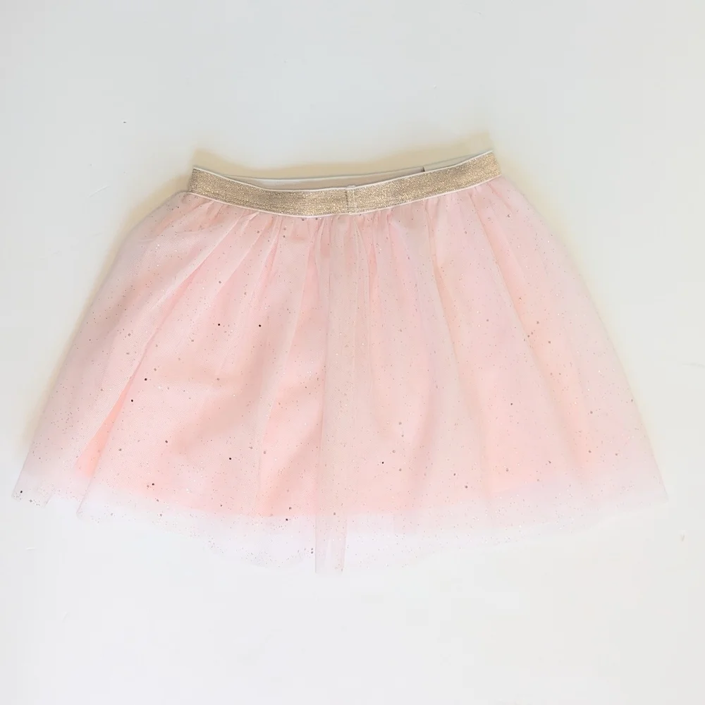 Girls Jumping Bean Light Pink Tulle Skort with Shimmer